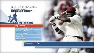 Brian Lara International Cricket 2007 (USA) screen shot title